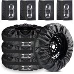 Lot de 4 sacs � pneus 19 - 23 pouces : sacs �tanches � l'eau et � la poussi�re avec poign�e de transport, ...
