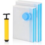 Lot de 4 sacs de rangement sous vide avec pompe � main, pour v�tements, couettes, couettes, (2 grands ...