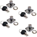 Lot de 4 serrures de placard et tiroir avec 2 cl�s, cylindre de serrure de meuble, serrure � came en ...