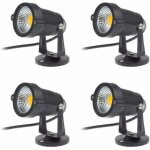 Lot de 4 spot led 3w 220v spots jardin orientables luminaires ext�rieur jardin terrasse - lablanc