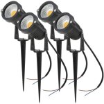 Lot de 4 spot led cob 5w 220v spots jardin orientables avec piquet luminaires extérieur jardin terrasse(blanc ... Lot de 4 spot led cob 5w 220v spots jardin orientables avec piquet luminaires extérieur jardin terrasse(blanc ...