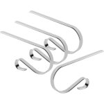 Lot de 4 supports de chaussettes de no�l, crochets argent�s, pinces de manteau, adapt�s aux d�corations ...