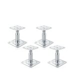 Lot de 4 supports de poteau sur�lev�s galvanis�s r�glables de 100 � 150 mm, support de toit robuste pour ...