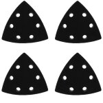 Lot de 4 tampons de polissage pour ponceuse triangulaire 90 x 90 mm, tampons de polissage en �ponge souple ...