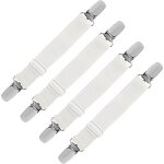 Lot de 4 tendeurs drap housse �lastique, fixation r�glable avec rondelles plastique, pour housse de repassage ...