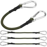 Lot de 4 tendeurs elastique avec mousqueton, 30cm cordon �lastique avec mousqueton, corde de bagage elastique, ...