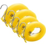 Lot de 4 tendeurs robustes avec crochets plats r�glables - sangles �lastiques multi - usages pour bagages ...