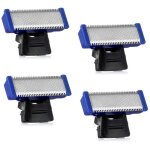 Lot de 4 t�tes de rechange pour rasoir �lectrique avec brosse de rasoir �lectrique