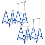 Swanew lot de 4 trteaux mtal tlescopiques, h. 80 - 130cm, charge maximale 200 kg, bleu