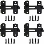 Lot de 4 verrous inox loquets de porte serrure coulissante noir avec vis pour porte vitrine cave cave ... Lot de 4 verrous inox loquets de porte serrure coulissante noir avec vis pour porte vitrine cave cave ...