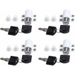 Lot de 4 verrou de s�curit� porte fen�tre avec cl�, s�curit� fen�tre enfant, verrou porte coulissante ...