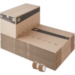 Lot 40 cartons dmnagement xl - 80 x 40 x 40 cm - poignes renforces - 2 adhsifs offerts
