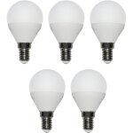 Lot de 5 ampoules led e14 � �conomie d'�nergie - 5 x 3 w - 250 lm - chaud 3000 k