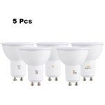 Lot de 5 ampoules led gu10 7w 220v , blanc d�poli