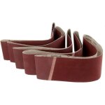 Lot de 5 bandes abrasives 100 mm x 915 mm - grain 100. - rapanda