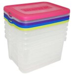 Lot de 5 bo�tes de rangement polypropyl�ne l. 44. 8 x p. 34. 5 x h. 22. 5 cm, 25 l - curver