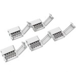 Lot de 5 connecteurs � 5 broches de 12 mm pour bande led - 5 broches - sans soudure - 5 pi�ces - connecteurs ...