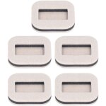 Lot de 5 coupelles en feutre rectangulaires concaves pour roulettes de chaise de bureau, compatibles ...
