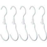Lot de 5 crochets pour dressing, accroches pour casquettes et bonnets, crochet  vtement, argent - ...