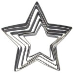 Lot de 5 emporte - pi�ces de no�l en forme d'�toile zenker emporte - pi�ces