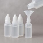 Lot de 5 flacons compte - gouttes 15 ml ? plastique compressible avec entonnoir, portable pour liquide ...