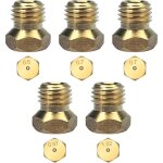 Lot de 5 gicleurs gaz butane pour plaque de cuisson ? buses en laiton de 0, 5 / 0, 7 / 0, 87 / 1, 02 ...