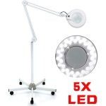 Lot de 5 lampes loupes led sur pied roulant, lampe de travail, lampe cosmétique, lampe cosmétique Lot de 5 lampes loupes led sur pied roulant, lampe de travail, lampe cosmétique, lampe cosmétique