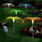Lot de 5 lampes solaires de jardin d'extérieur améliorées, 7 fleurs solaires à changement de couleur, ... Lot de 5 lampes solaires de jardin d'extérieur améliorées, 7 fleurs solaires à changement de couleur, ...