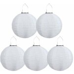 Lot de 5 lampions solaires led d'extérieur étanches, pour jardin, église, jardin, fête, décoration (blanc, ... Lot de 5 lampions solaires led d'extérieur étanches, pour jardin, église, jardin, fête, décoration (blanc, ...