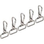 Lot de 5 mousquetons en acier inoxydable 304, clips m�talliques de 29 mm pour porte - cl�s, laisse et ...