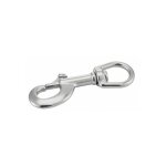 Lot de 5) mousqueton  targette avec emerillon - inox a4 l90 mm