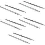 Lot de 5 paires (10 pi�ces) coulisses / glissi�res � billes extrait partie 17mm x 214mm pour tiroir