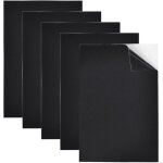 Lot de 5 panneaux de mousse autocollants, panneaux de mousse noirs, 300 x 200 x 3 mm, caoutchouc cellulaire, ...