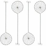 Lot de 5 passoires  fondue en acier inoxydable - 6, 5cm x 23, 5cm cumoires  fondue