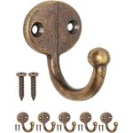 Lot de 5 patères antiques, crochets pour serviettes, patères en fer, crochets muraux, design en laiton ... Lot de 5 patères antiques, crochets pour serviettes, patères en fer, crochets muraux, design en laiton ...