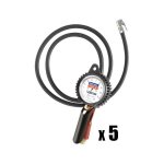 Schrader - lot de 5 pistolets manometres poignee de gonflage eurodainu michelin