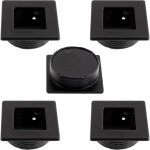 Lot de 5 poign�es � encastrer carr�es 46x46 mm �40 mm pour porte coulissante - meuble armoire placard ...