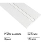 Lot de 5 profil�s led de 2 m�tres int�gr�s dans la plaque de pl�tre convient aux bandes led jusqu'� 12, ...