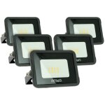 Lot de 5 projecteurs 10w ip65 ext�rieur temp�rature de couleur: blanc chaud 3000k