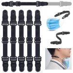 Lot de 5 prot�ge - oreilles pour masques, r�glables en continu - crochets d'oreille pour masque de protection ...