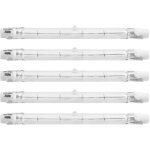 Tlily - lot de 5 r7s 118 mm 300 w 230 v, ampoule lin�aire halog�ne r7s, lampe � intensit� variable pour ...