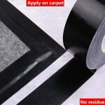 Lot de 5 rubans adh�sifs en tissu noir 220 microns x 50 mm x 20m, gaffer noir, ruban adh�sif americain ...