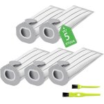 Lot de 5 sacs compatibles pour folletto vk7s vk7 fp7s fp7, sac de filtre de rechange pour kobold vk7 ...