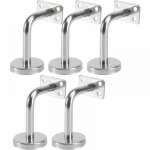 Lot de 5 support main courante inox - murale supports de main courante pour escalier exterieur intrieur, ...