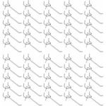 Lot de 50 crochets pour panneau perfor� ? acier au carbone galvanis� ? 10 cm de longueur ? pour rangement ...