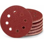 Lot de 50 disques abrasifs professionnels - 8 trous - diamtre : 125 mm - grain : 180 - pour ponceuse ...