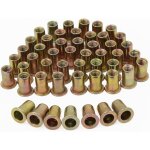 Lot de 50 �crous aveugles en acier carbone plaqu� m6 groofoo