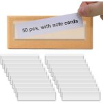 Lot de 50 �tiquettes transparentes en plastique pour bacs de rangement avec inserts pour badges nominatifs ...