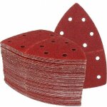 Lot de 50 feuilles abrasives triangles papier ponage de 105 x 152 mm, grain 80, adaptes pour diffrentes ...