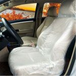 Lot de 50 housses de si�ge auto jetables, protections de si�ge auto, 140x80 cm (transparent)